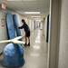 University of Michigan sophomore Charlie Engelman assembles his "big plane" in a hallway on Friday, April 5. Daniel Brenner I AnnArbor.com